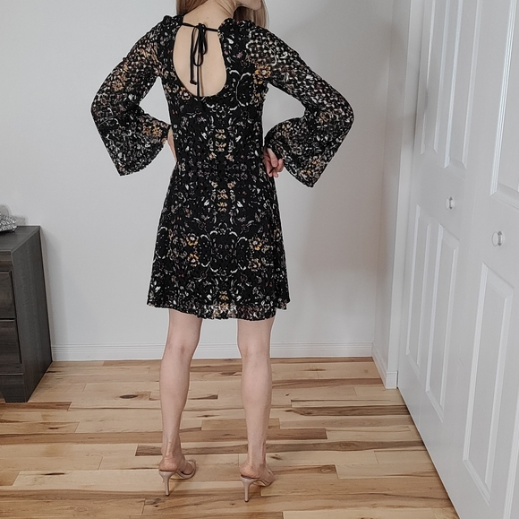 Xhilaration long sleeve lace mini dress - Picture 3 of 12